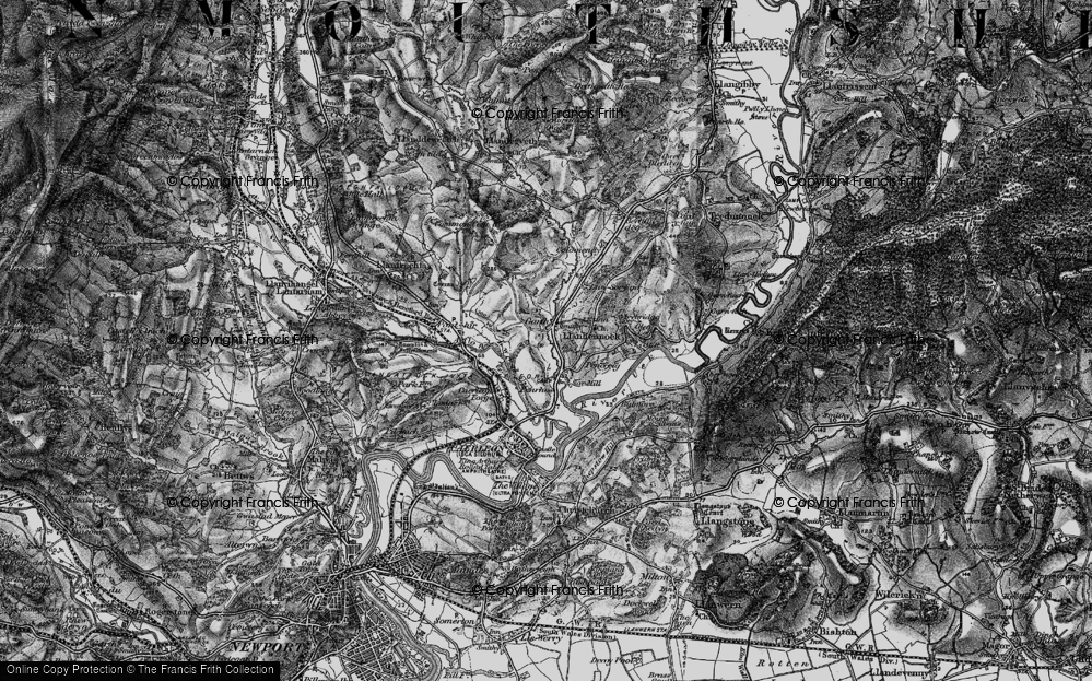 Old Map of Garth, 1897 in 1897