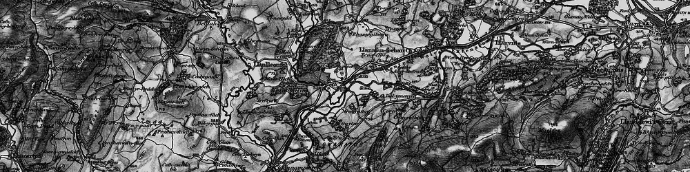 Old map of Garth in 1898
