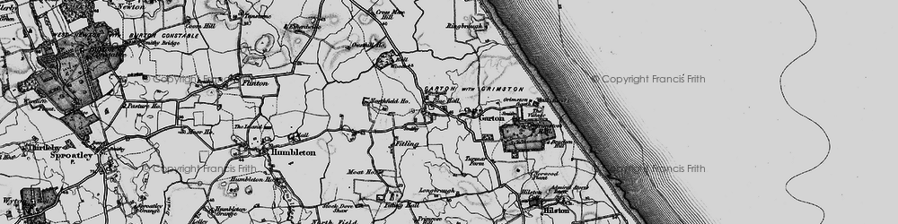 Old map of Bail Wood in 1897