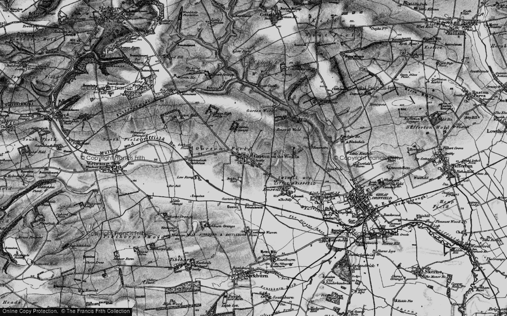 Old Map of Garton-on-the-Wolds, 1898 in 1898