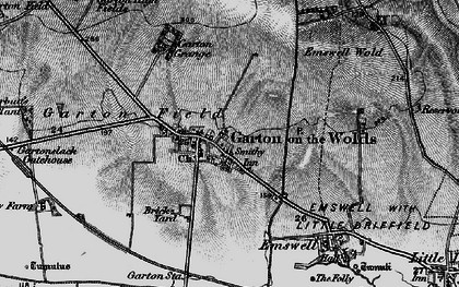 Old map of Garton-on-the-Wolds in 1898