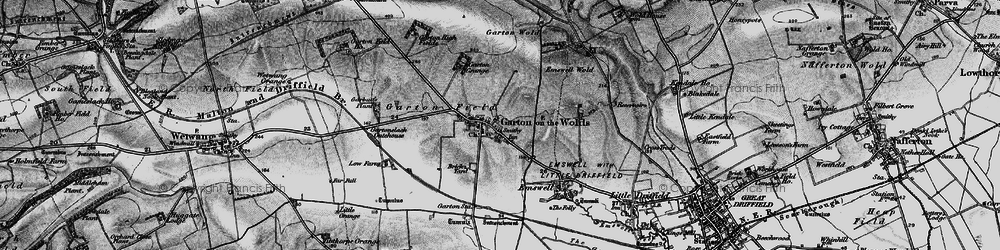 Old map of Garton-on-the-Wolds in 1898