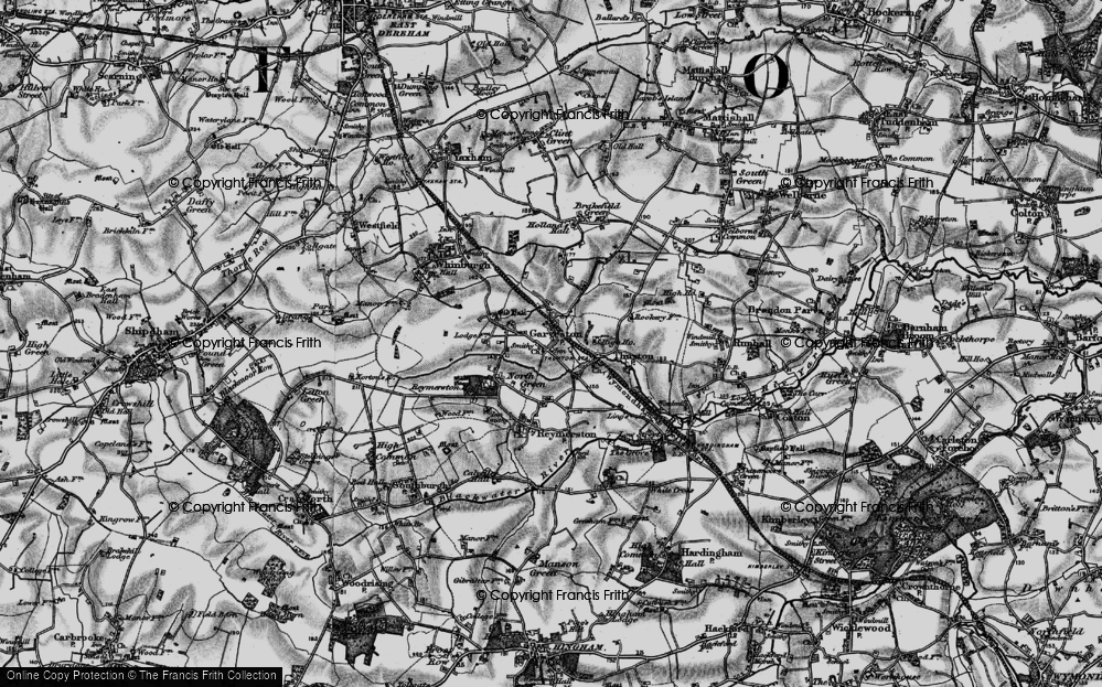 Old Map of Garvestone, 1898 in 1898