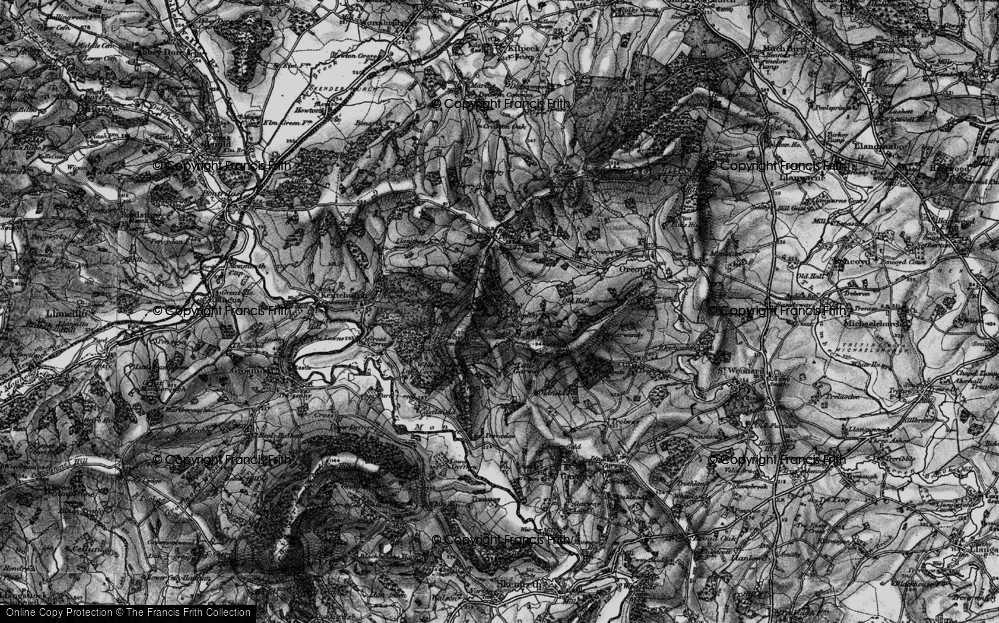 Old Map of Garway Hill, 1896 in 1896