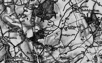 Old map of Bobbington Hall in 1899