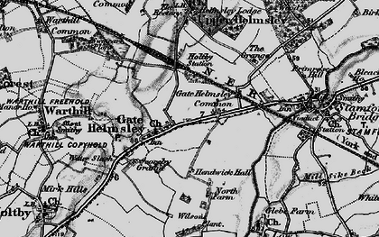 Old map of Gate Helmsley in 1898