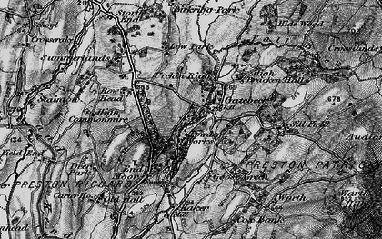 Old map of Gatebeck in 1898