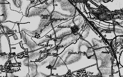 Old map of Gateley in 1898