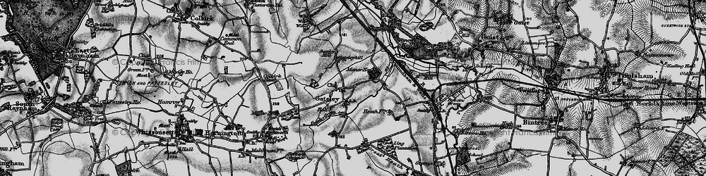 Old map of Gateley in 1898