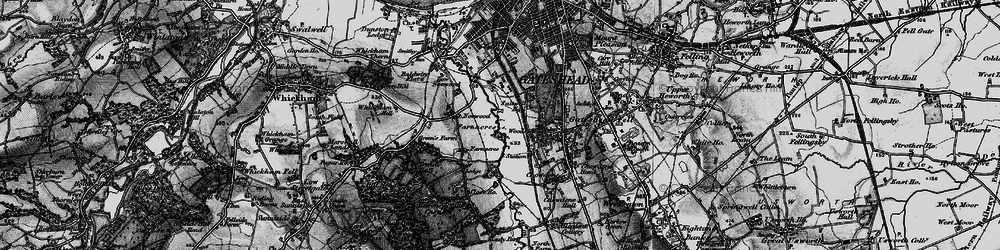 Old map of Gateshead in 1898