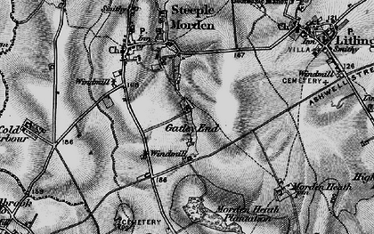Old map of Gatley End in 1896