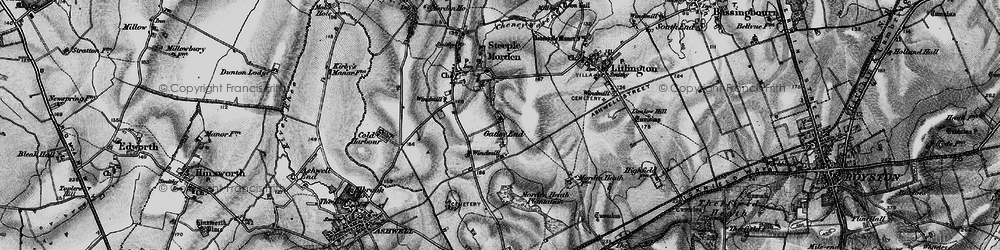 Old map of Gatley End in 1896