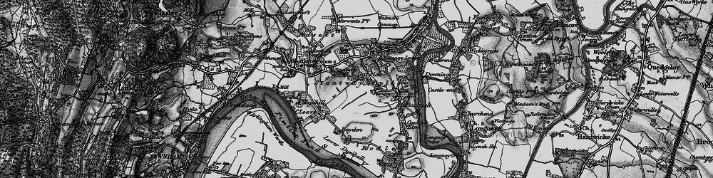 Old map of Bollow in 1896