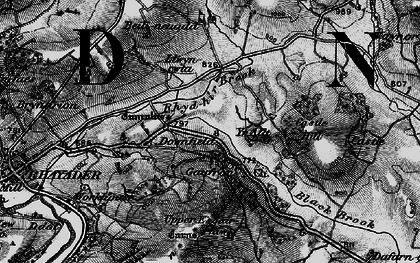 Old map of Vaynor in 1898
