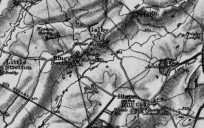 Old map of Gaulby in 1899