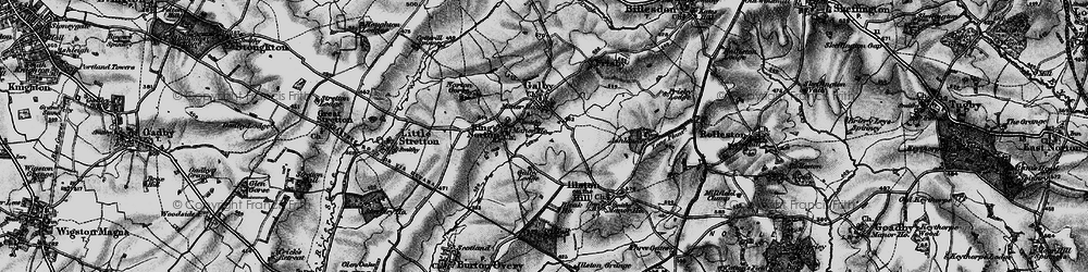 Old map of Gaulby in 1899