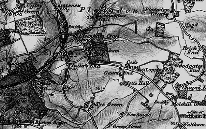 Old map of Gaunt's End in 1896