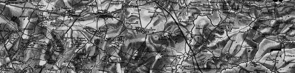 Old map of Gawcott in 1896