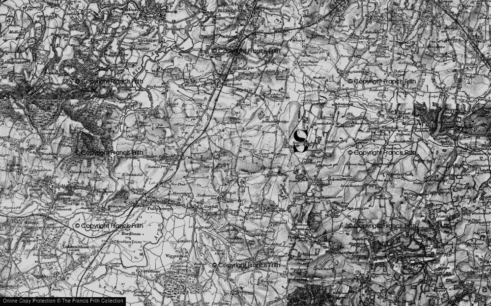 Old Map of Historic Map covering Beedings in 1895