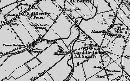 Old map of Gayton Engine in 1899
