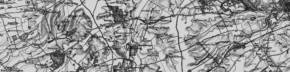 Old map of Gayton le Wold in 1899