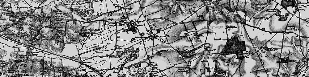 Old map of Gayton Thorpe in 1898