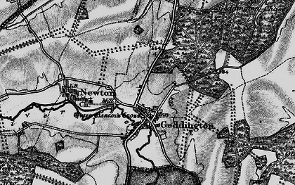Old map of Geddington in 1898