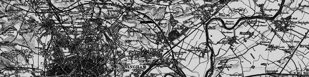 Old map of Gedling in 1899