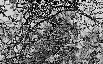 Old map of Gee Cross in 1896