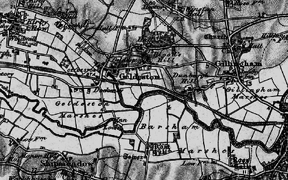 Old map of Geldeston in 1898