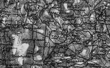 Old map of Bryniau Gleision in 1899