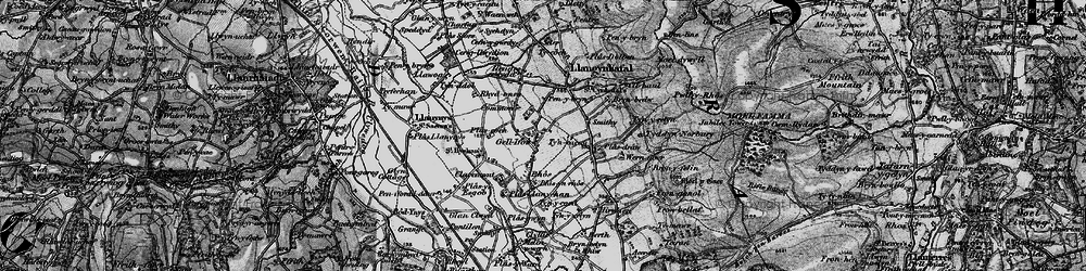 Old map of Gellifor in 1897