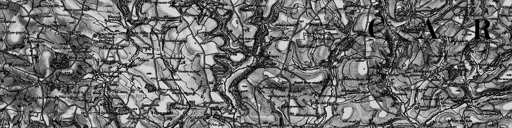 Old map of Gellywen in 1898