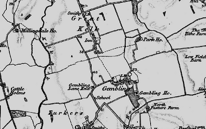 Old map of Gembling in 1897