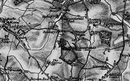 Old map of Badmondisfield Hall in 1898