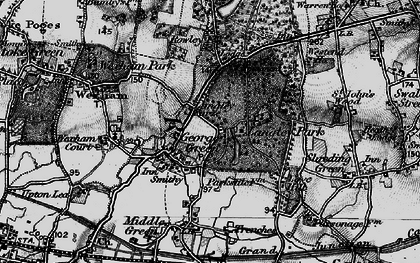 Old map of Langley Park in 1896