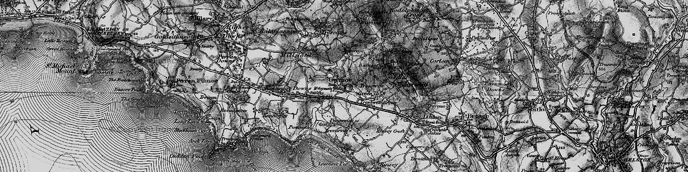 Old map of Germoe in 1895