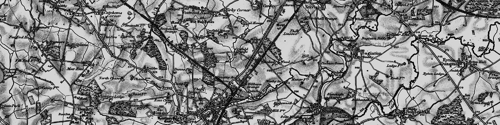 Old map of Gibbet Hill in 1899