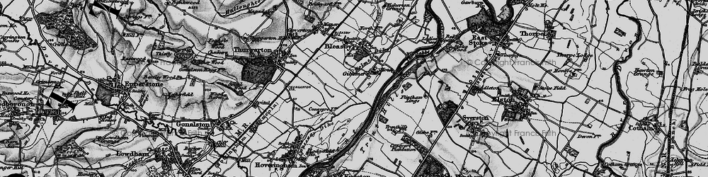 Old map of Gibsmere in 1899