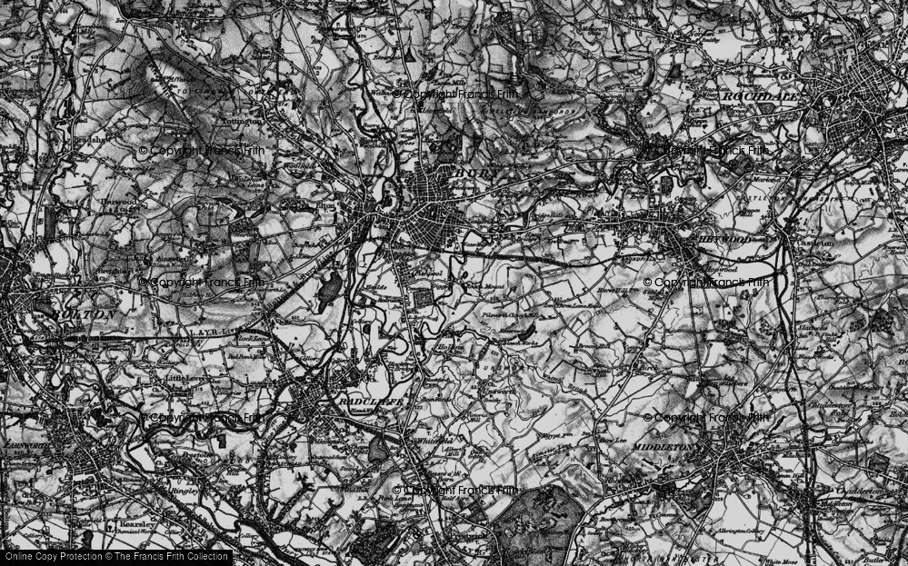 Old Map of Gigg, 1896 in 1896