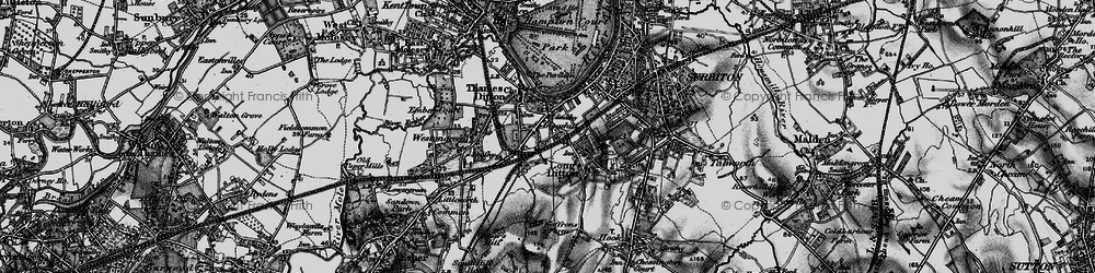 Old map of Giggshill in 1896