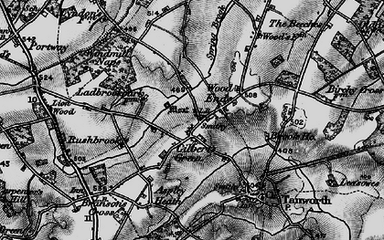 Old map of Gilbert's Green in 1898