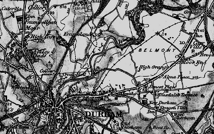 Old map of Gilesgate in 1898