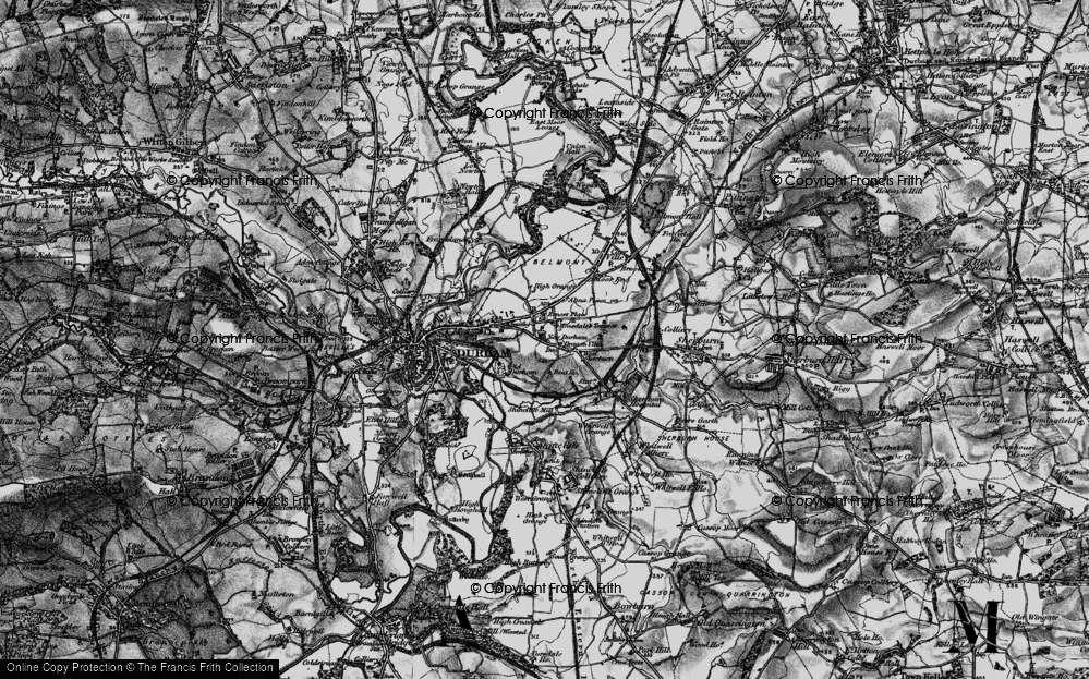 Old Map of Gilesgate Moor, 1898 in 1898
