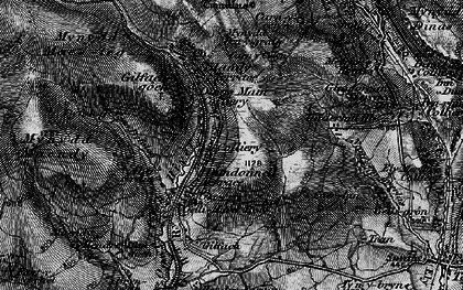Old map of Mynydd Pen-y-graig in 1897