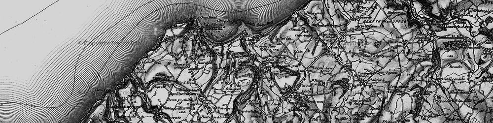 Old map of Gilfachrheda in 1898