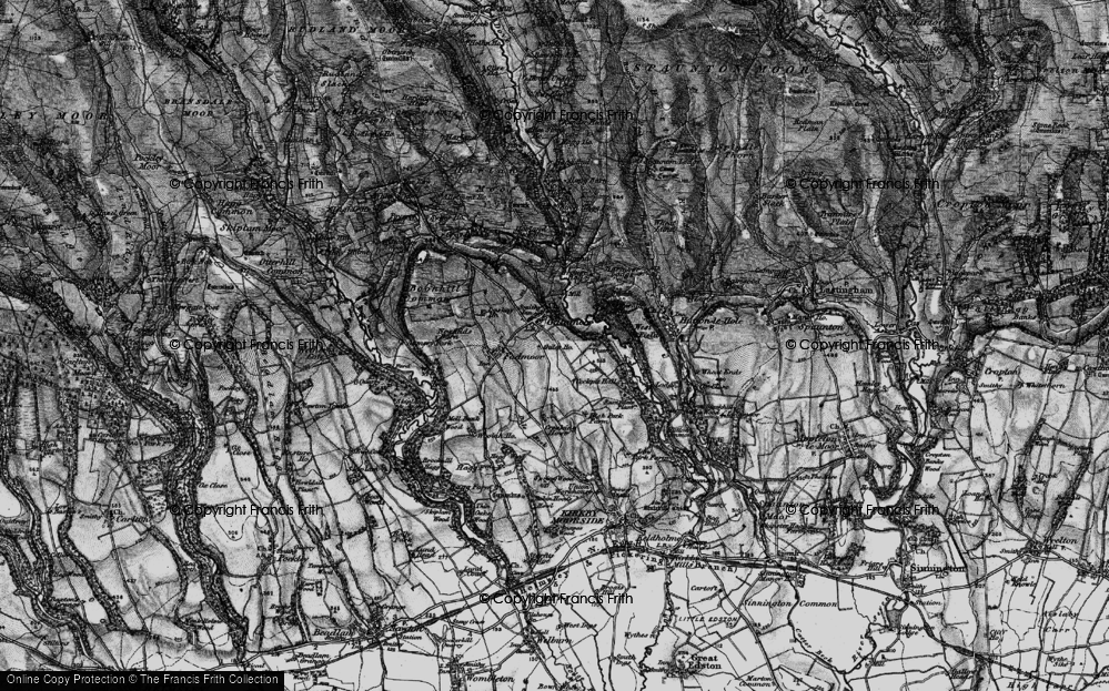 Old Map of Gillamoor, 1898 in 1898