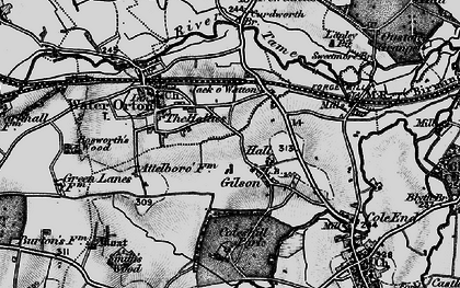Old map of Gilson in 1899