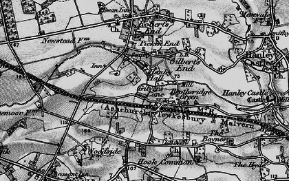 Old map of Gilver's Lane in 1898