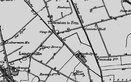Old map of Gipsey Bridge in 1898